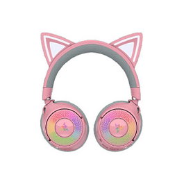 Razer Kraken Kitty V3 Pro Quartz Auriculares Inalámbricos y Alámbricos Gaming con Bluetooth 5.3, Rosa