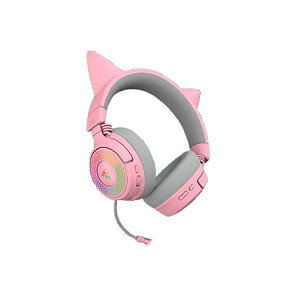 Razer Kraken Kitty V3 Pro Quartz Auriculares Inalámbricos y Alámbricos Gaming con Bluetooth 5.3, Rosa