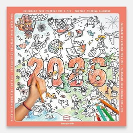 TRIANGLE POSTALS Calendario para colorear 2026