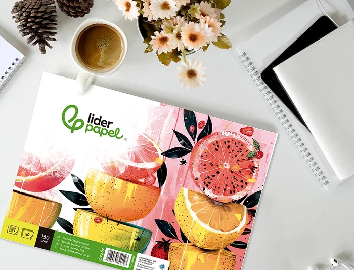 Liderpapel Bloc Dibujo Artístico Encolado 230x325mm 20 Hojas 130g/m2 Sin Recuadro