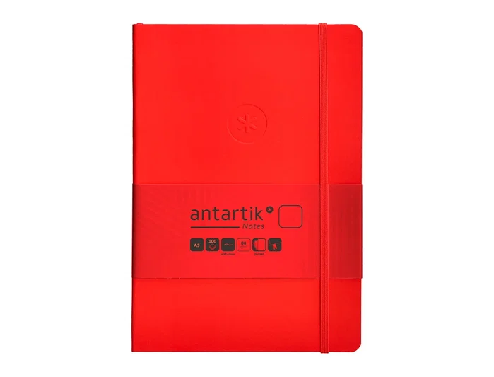 Antartik Cuaderno A5 Tapa Blanda Hojas Lisas Rojo 80 Hojas 80 gr FSC
