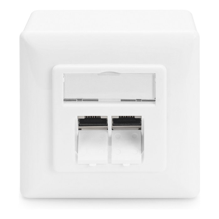 Digitus Juego de 5 Tomas de Pared CAT 6 2xRJ45 Apantalladas Blancas