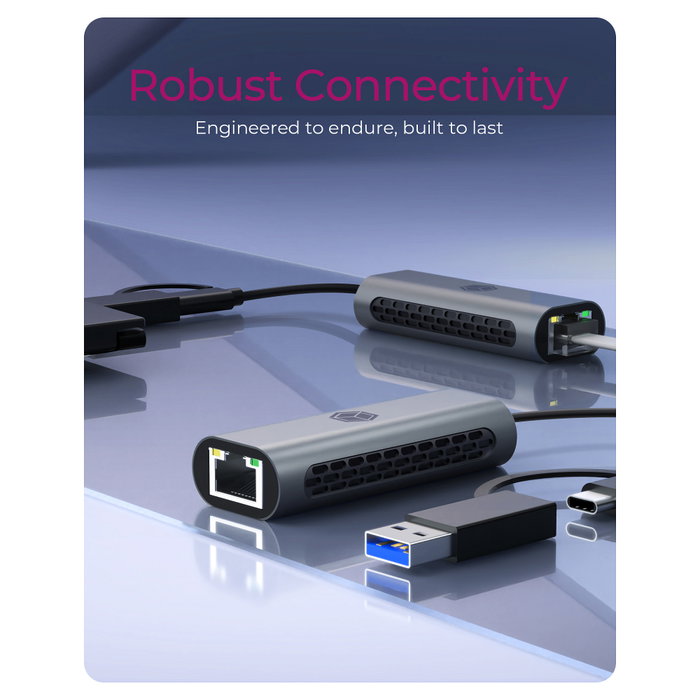 ICY BOX IB-LAN301-C3 Adaptador Ethernet USB 3.2 Gen1 Type-A/Type-C