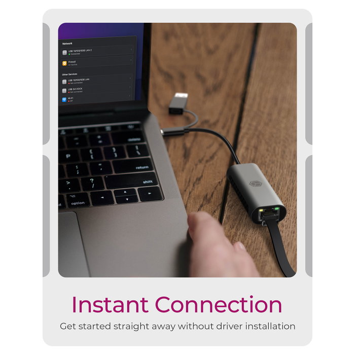ICY BOX IB-LAN301-C3 Adaptador Ethernet USB 3.2 Gen1 Type-A/Type-C