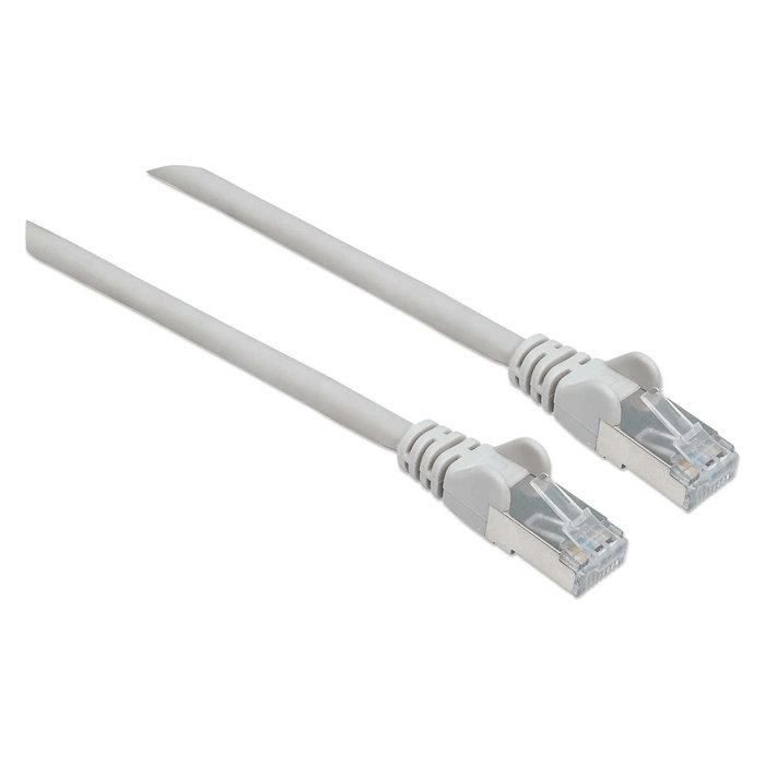Intellinet 740555 Patchkabel RJ45 RJ45 Cat7 S/FTP 0.25m Gris, Conector Chapado en Oro, 10GBase-T, 10000 Mbit/s