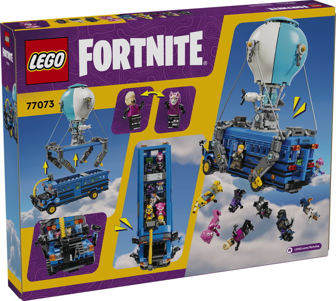 Lego Fortnite Autobús de Batalla 77073, 9 Minifiguras, 954 Piezas, +10 Años