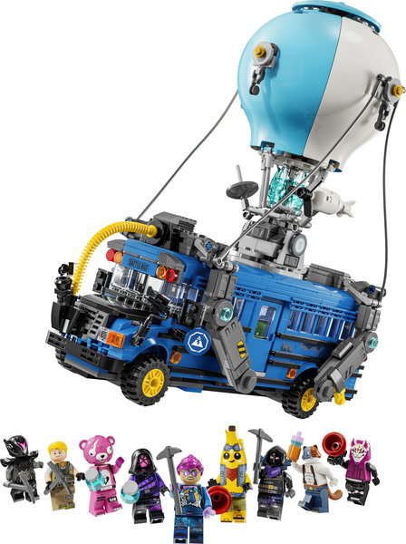 Lego Fortnite Autobús de Batalla 77073, 9 Minifiguras, 954 Piezas, +10 Años