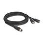 DeLOCK 60651 Cable M12 codificación A 8 pines a 2 x USB 2.0 Tipo-A 3 m negro