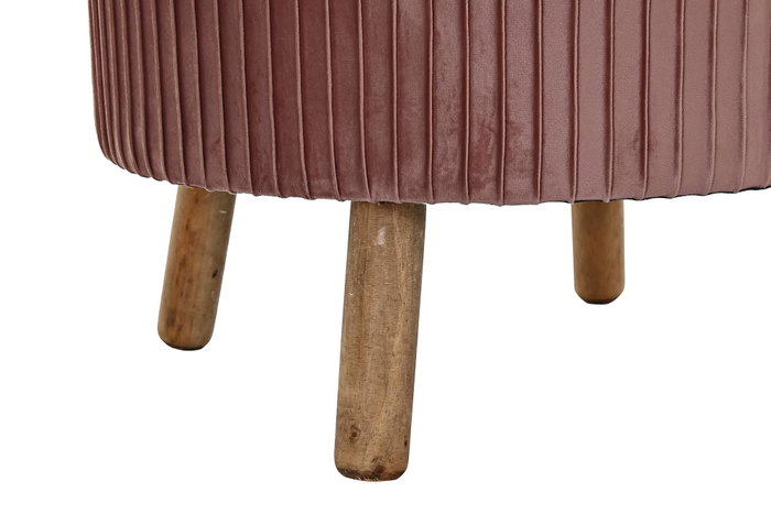 DKD Home Decor Reposapiés Velvet Madera Rosa Palo DKD Home Decor Reposapiés Velvet Madera Rosa Palo