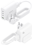 AISENS Cargador Sobremesa GaN 140W, 3x USB-C PD3.1 QC4.0 QC5.0, 1x USB-A QC3.0, Blanco
