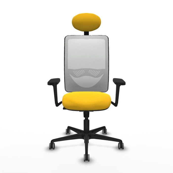 PIQUERAS Y CRESPO Silla de oficina Zulema con mecanismo Sincro, Amarillo y Blanco PIQUERAS Y CRESPO Silla de oficina Zulema con mecanismo Sincro, Amarillo y Blanco