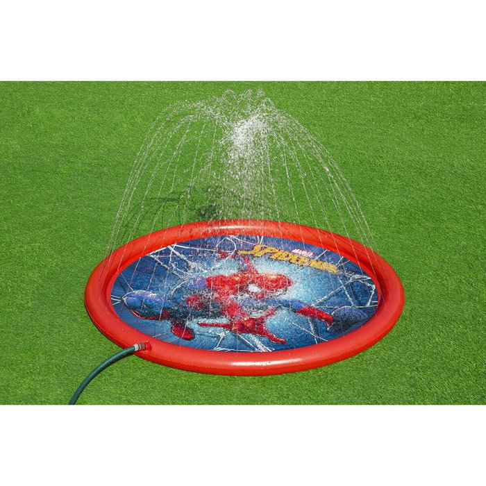 Bestway Piscina Hinchable con Aspersor Spiderman D165 cm