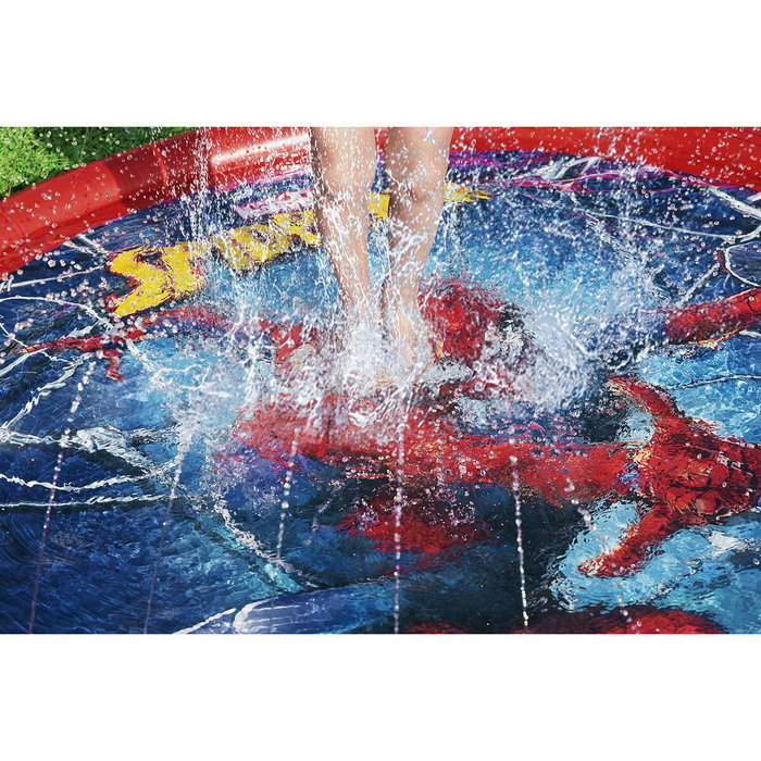 Bestway Piscina Hinchable con Aspersor Spiderman D165 cm