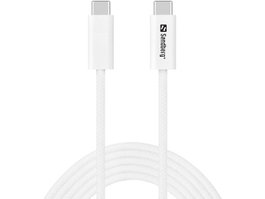 Sandberg Cable USB-C a USB-C USB4, 240W PD y 40 Gbps, 2 Metros, Compatible con Thunderbolt 4 y Carga Rápida