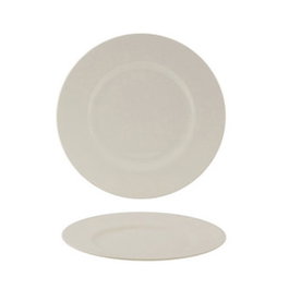 Summa Valet Plato Llano 25 cm - Diámetro 25.5 cm, Color Marfil, Material Vitro Porcelana (Set de 6)