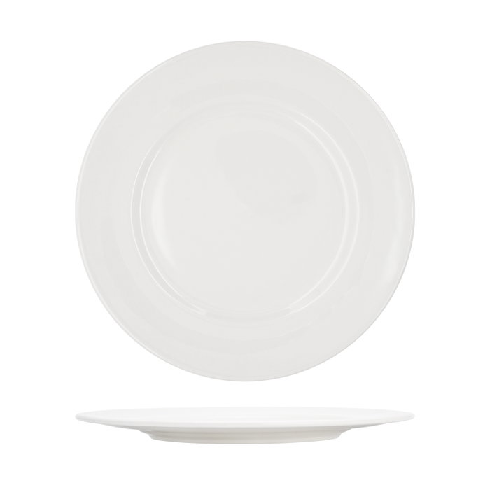 Summa Set de 6 Platos Llanos de Vitro Porcelana en Marfil, 25.5 cm Summa Set de 6 Platos Llanos de Vitro Porcelana en Marfil, 25.5 cm
