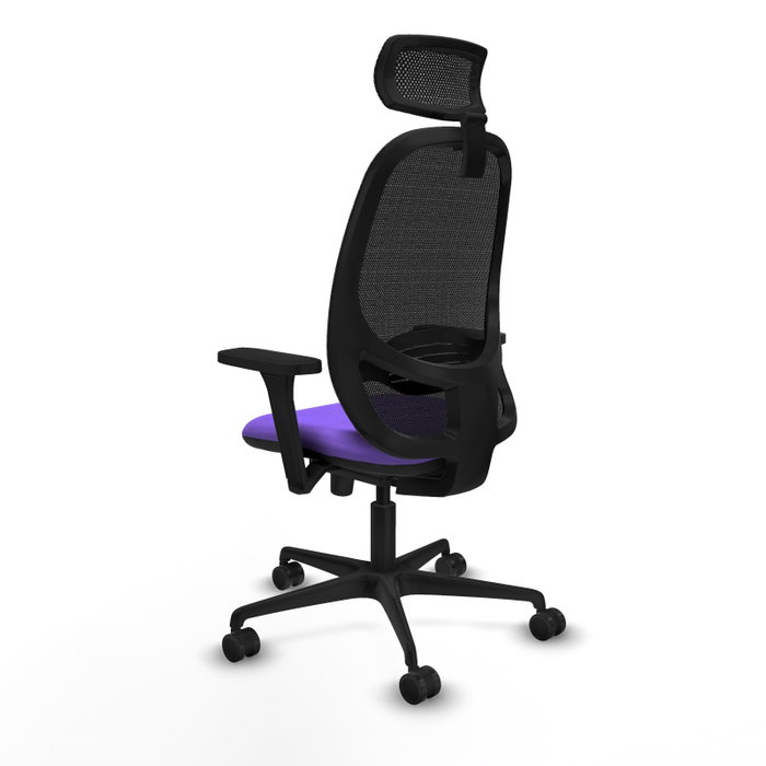 PIQUERAS Y CRESPO Silla de oficina Cilanco con Mecanismo Sincro, Tela Lila y Malla Negra PIQUERAS Y CRESPO Silla de oficina Cilanco con Mecanismo Sincro, Tela Lila y Malla Negra