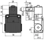 PIZZATO ELETTRICA FL 1895-M2 Interruptor de seguridad de bisagra NC + NA