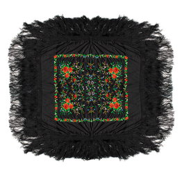 Flamenco Complemento Mantón Negro de Algodón