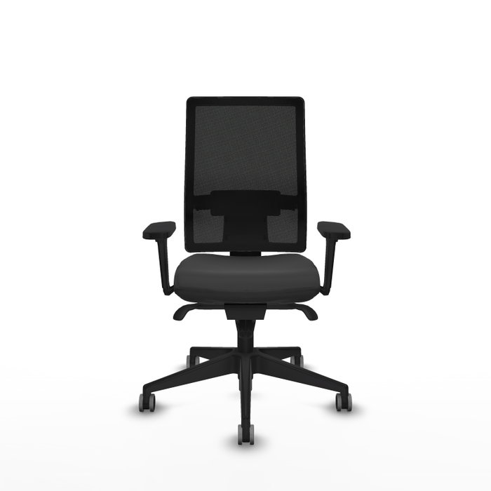 PIQUERAS Y CRESPO Silla de oficina Horna con mecanismo Sincro, Gris oscuro y Negro