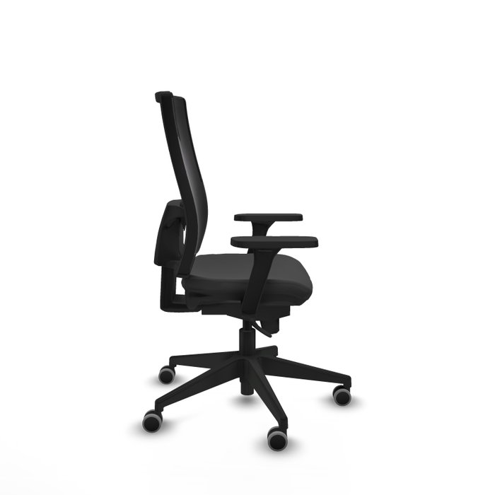 PIQUERAS Y CRESPO Silla de oficina Horna con mecanismo Sincro, Gris oscuro y Negro