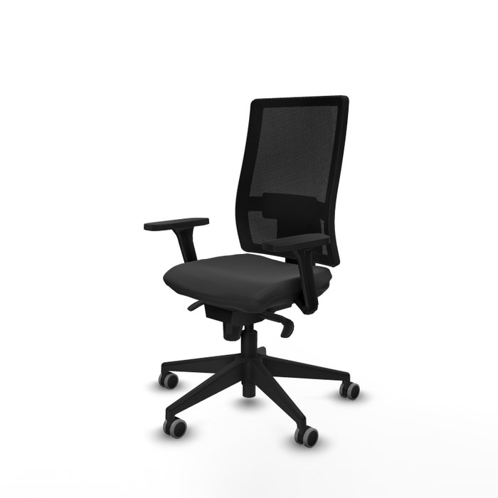 PIQUERAS Y CRESPO Silla de oficina Horna con mecanismo Sincro, Gris oscuro y Negro