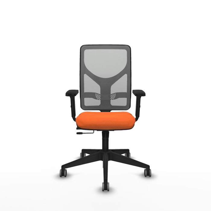 PIQUERAS Y CRESPO Silla de oficina Motilla con mecanismo Sincro/Traslack, Naranja y Gris