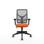 PIQUERAS Y CRESPO Silla de oficina Motilla con mecanismo Sincro/Traslack, Naranja y Gris