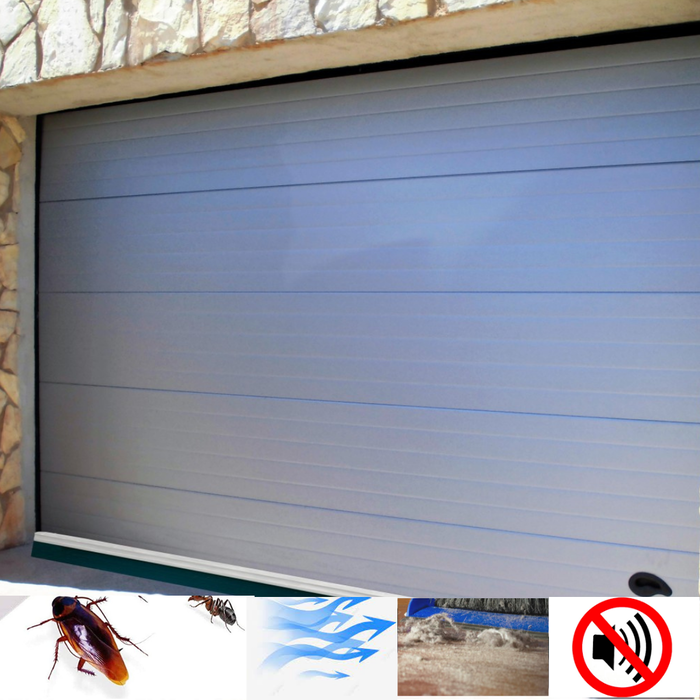 Buscasa Burlete aluminio garaje labio 250 (2x1,25m) blanco