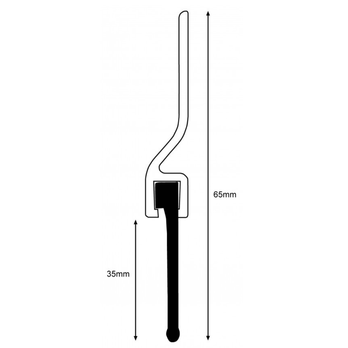 Buscasa Burlete aluminio garaje labio 250 (2x1,25m) blanco