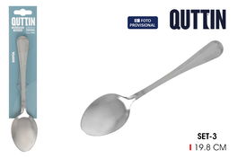 Inde Set 3 Cucharas de Mesa Sofia 2 mm (19.8x4.6 cm) (12 Cajas)