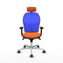 PIQUERAS Y CRESPO Silla de oficina Jorquera Naranja y Azul