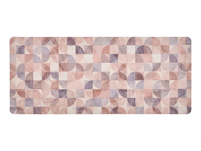 Kinvara Alfombra Cocina Mosaico Tierra 50x120 cm Poliéster Estampado (Set de 12)