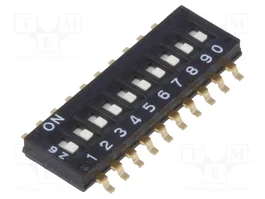 Aratas DIP-SWITCH A6H-0101 de 10 secciones SMT