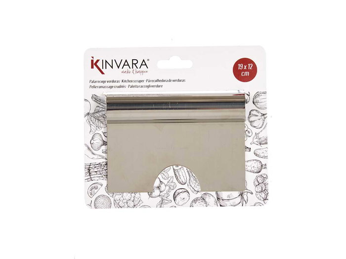 Kinvara Pala Recoge Verduras, Acero Inoxidable, Dimensiones 12x9 cm, Color Plata (Set de 36)