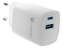 Natec NUC-2140 Cargador GaN 30W Carga Rápida Power Delivery 3.0 y QC 3.0 con 1x USB-A y 1x USB-C, Universal, Blanco, Interior