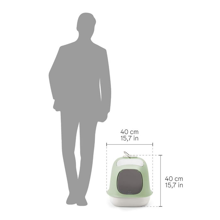 Arenero para Gatos United Pets Verde Polipropileno 40 x 50 cm Arenero para Gatos United Pets Verde Polipropileno 40 x 50 cm