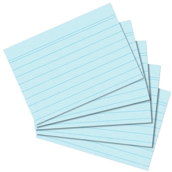 herlitz Tarjetas de índice A8 lineadas azul