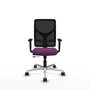 PIQUERAS Y CRESPO Silla de oficina Motilla con mecanismo Sincro/Traslack, Morado y Negro