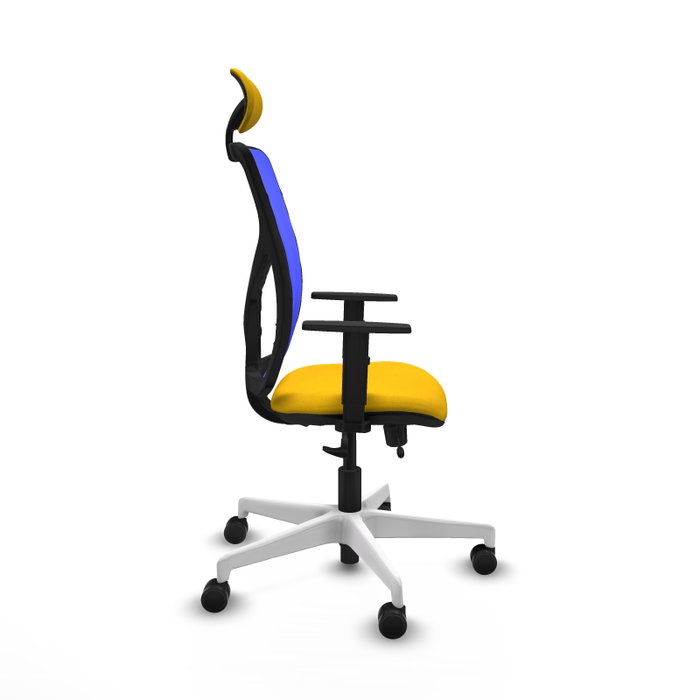 PIQUERAS Y CRESPO Silla de oficina Motilla con mecanismo Sincro/Traslack, Amarillo y Azul PIQUERAS Y CRESPO Silla de oficina Motilla con mecanismo Sincro/Traslack, Amarillo y Azul