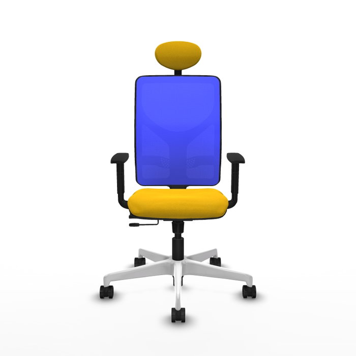 PIQUERAS Y CRESPO Silla de oficina Motilla con mecanismo Sincro/Traslack, Amarillo y Azul PIQUERAS Y CRESPO Silla de oficina Motilla con mecanismo Sincro/Traslack, Amarillo y Azul