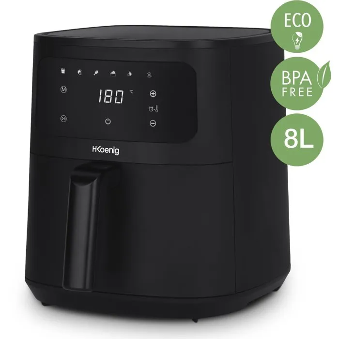 Hkoenig Freidora sin aceite FRY880, 8L, 1700W, 6 programas de cocción