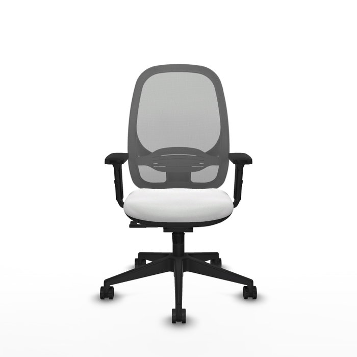 PIQUERAS Y CRESPO Silla de oficina Cilanco con mecanismo Sincro, Blanco y Gris