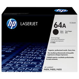 HP Toner 64A / CC364A Negro - Cartucho de tóner original compatible con impresoras HP LaserJet