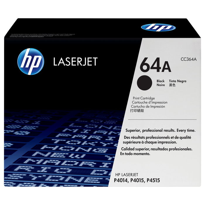 HP Toner 64A / CC364A Negro - Cartucho de tóner original compatible con impresoras HP LaserJet HP Toner 64A / CC364A Negro - Cartucho de tóner original compatible con impresoras HP LaserJet
