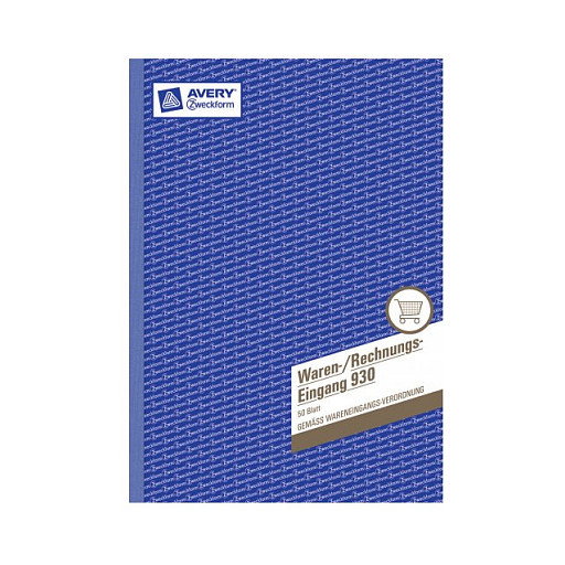 AVERY Zweckform Waren-/Rechnungs-Eingangsbuch Formularbuch 930