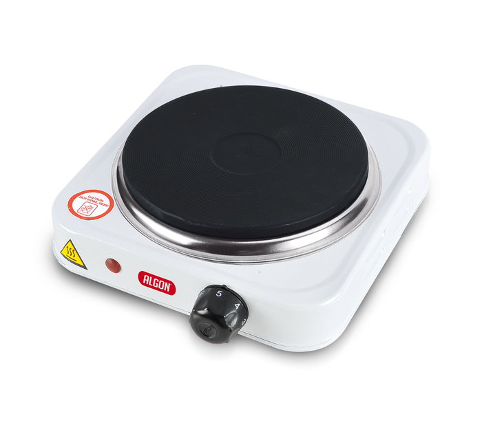 Inde Cocina Eléctrica de 1 Placa Bbq Algon 1000 W, 20.5 x 20.5 x 7 cm (4 Unidades)