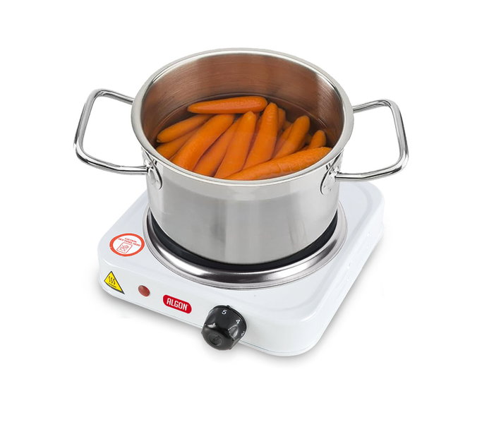 Inde Cocina Eléctrica de 1 Placa Bbq Algon 1000 W, 20.5 x 20.5 x 7 cm (4 Unidades)