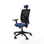 PIQUERAS Y CRESPO Silla de oficina Motilla con mecanismo Sincro/Traslack, Azul marino y Negro