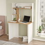 Hanah Home Escritorio de Estudio Br2-Aw Pino Atlántico y Blanco 90x51.6x148.6 cm